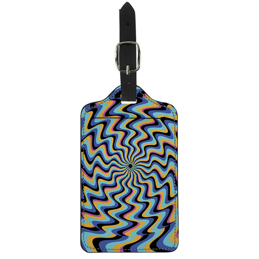 Psychedelic Illusory Motion Print Luggage Tag