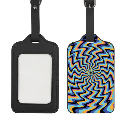 Psychedelic Illusory Motion Print Luggage Tag