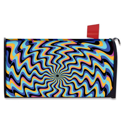 Psychedelic Illusory Motion Print Mailbox Cover