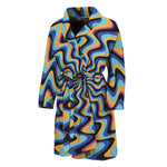 Psychedelic Illusory Motion Print Men's Bathrobe