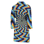 Psychedelic Illusory Motion Print Men's Bathrobe
