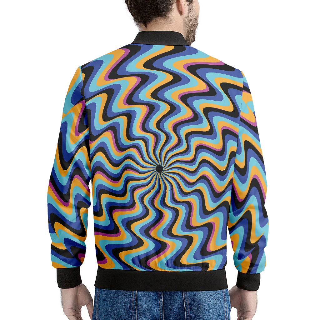 Psychedelic Illusory Motion Print Men's Bomber Jacket