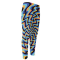 Psychedelic Illusory Motion Print Men's Compression Pants