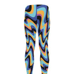 Psychedelic Illusory Motion Print Men's leggings