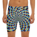 Psychedelic Illusory Motion Print Men's Long Boxer Briefs