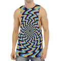 Psychedelic Illusory Motion Print Men's Muscle Tank Top