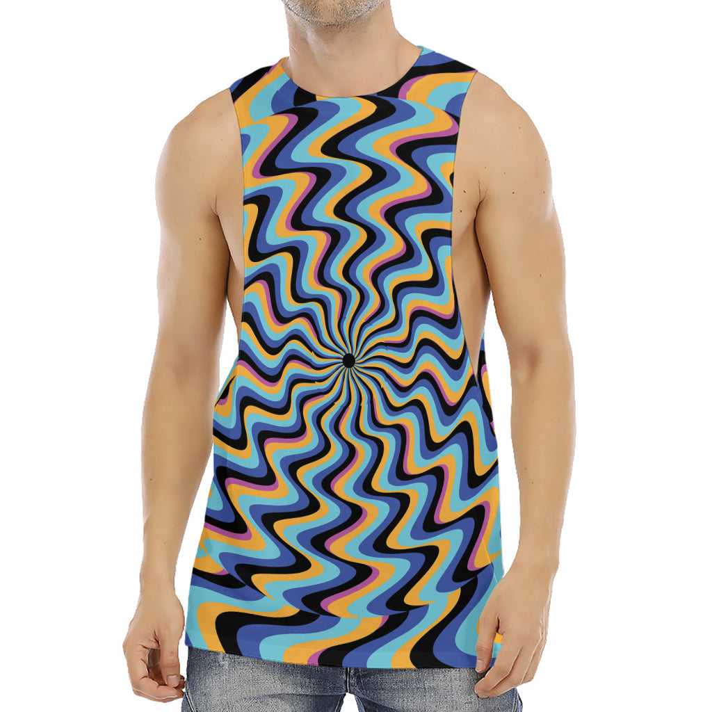 Psychedelic Illusory Motion Print Men's Muscle Tank Top