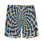 Psychedelic Illusory Motion Print Men's Sports Shorts