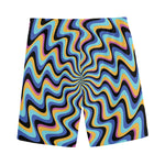Psychedelic Illusory Motion Print Men's Sports Shorts