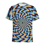 Psychedelic Illusory Motion Print Men's Sports T-Shirt