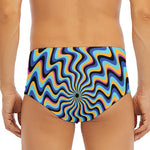 Psychedelic Illusory Motion Print Men's Triangle Swim Briefs