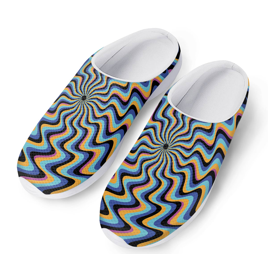 Psychedelic Illusory Motion Print Mesh Casual Shoes