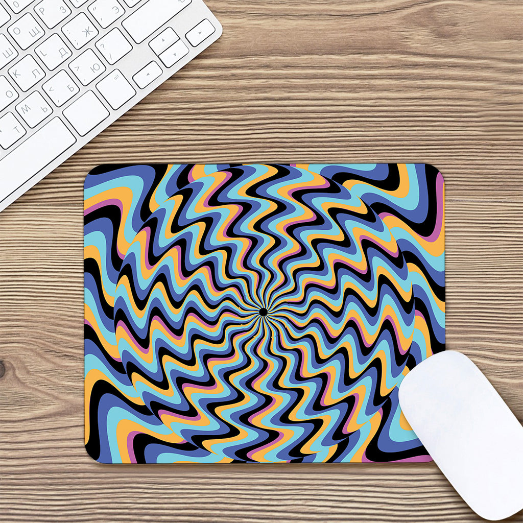 Psychedelic Illusory Motion Print Mouse Pad