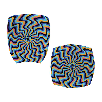 Psychedelic Illusory Motion Print Office Chair Cover