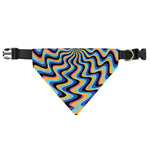 Psychedelic Illusory Motion Print Over The Collar Dog Bandana