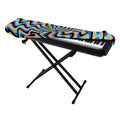 Psychedelic Illusory Motion Print Piano Keyboard Cover