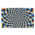 Psychedelic Illusory Motion Print Polyester Doormat