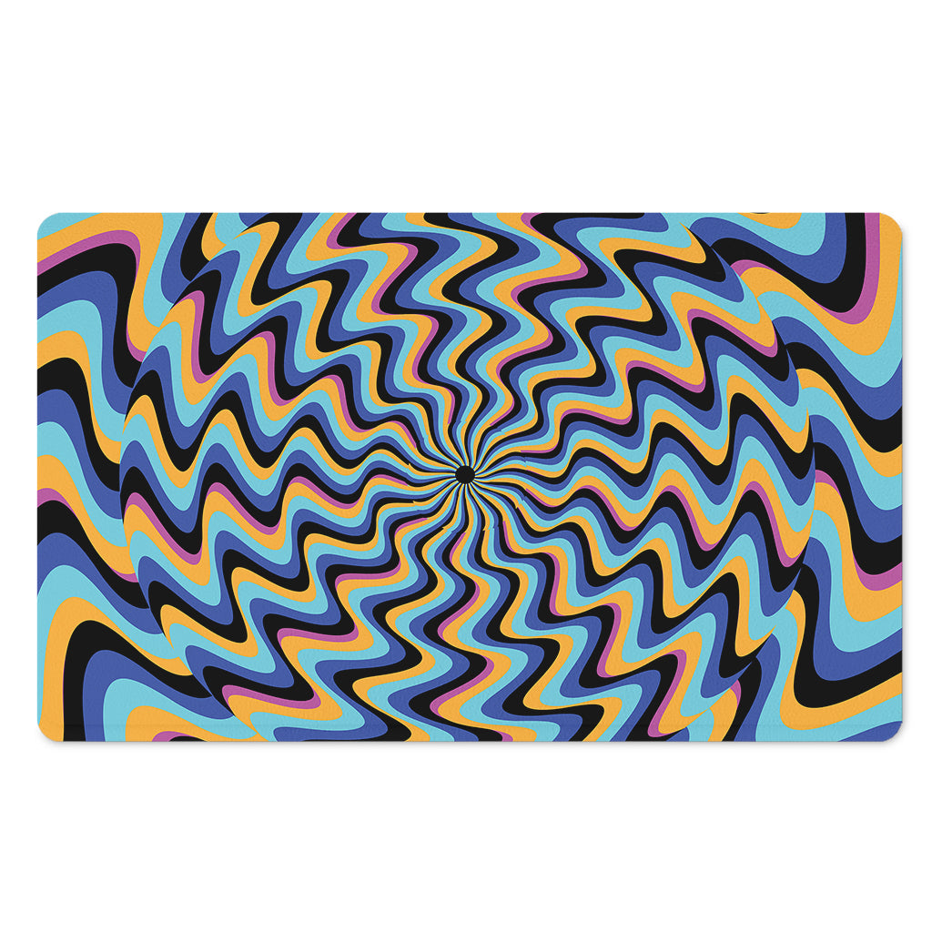 Psychedelic Illusory Motion Print Polyester Doormat