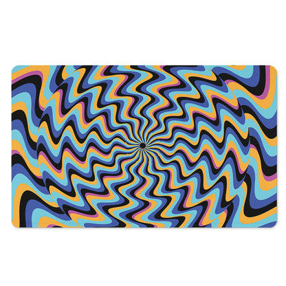 Psychedelic Illusory Motion Print Polyester Doormat