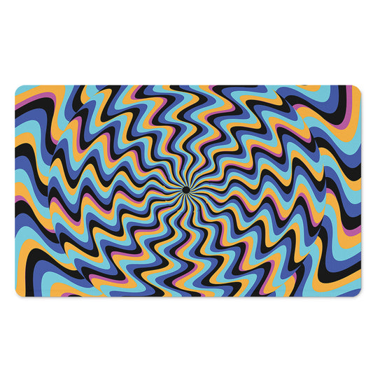 Psychedelic Illusory Motion Print Polyester Doormat