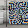 Psychedelic Illusory Motion Print Polyester Shower Curtain