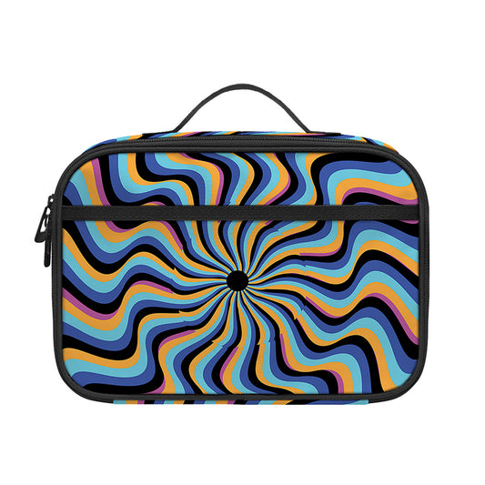 Psychedelic Illusory Motion Print Portable Lunch Bag