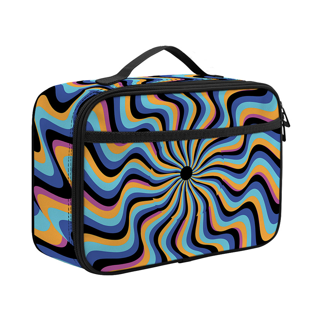 Psychedelic Illusory Motion Print Portable Lunch Bag