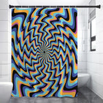 Psychedelic Illusory Motion Print Premium Shower Curtain
