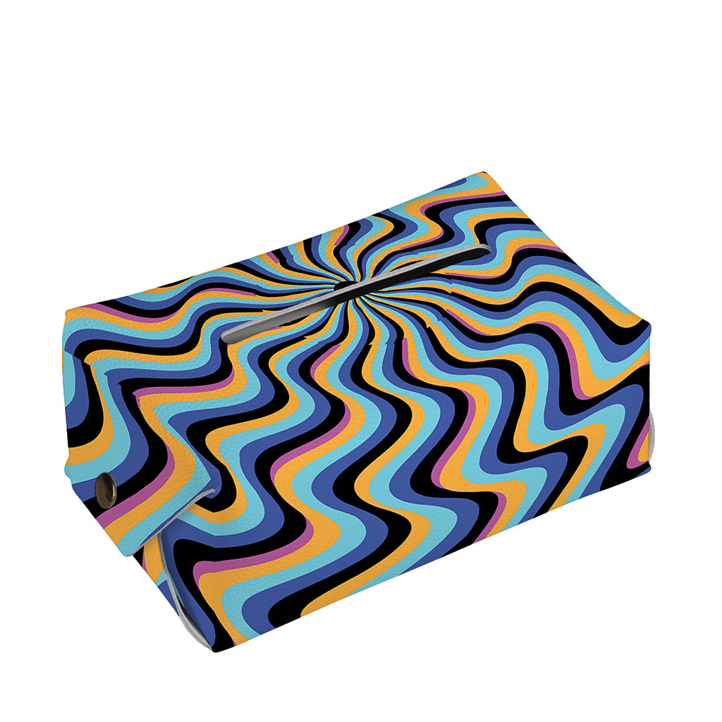 Psychedelic Illusory Motion Print Rectangle Tissue Box Cover