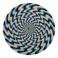 Psychedelic Illusory Motion Print Round Blanket