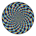 Psychedelic Illusory Motion Print Round Floor Mat