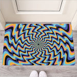 Psychedelic Illusory Motion Print Rubber Doormat