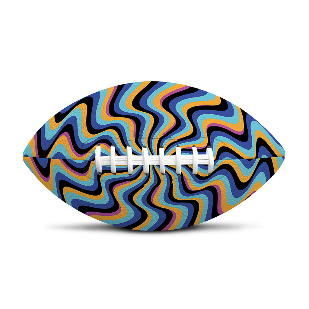 Psychedelic Illusory Motion Print Rugby Ball