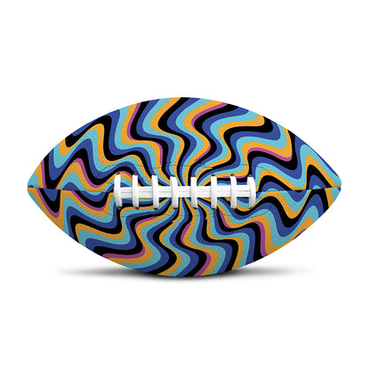 Psychedelic Illusory Motion Print Rugby Ball
