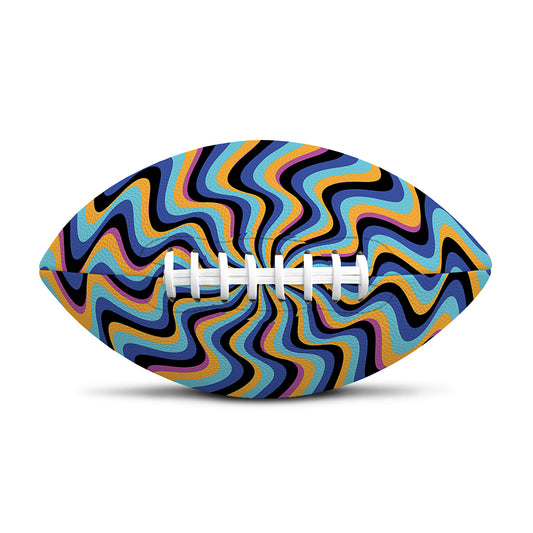 Psychedelic Illusory Motion Print Rugby Ball