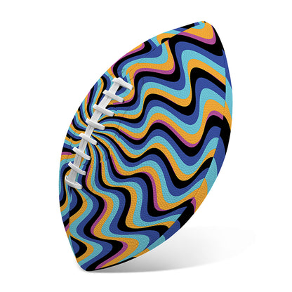 Psychedelic Illusory Motion Print Rugby Ball