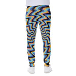 Psychedelic Illusory Motion Print Scuba Joggers
