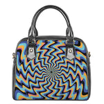 Psychedelic Illusory Motion Print Shoulder Handbag