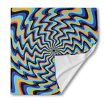 Psychedelic Illusory Motion Print Silk Bandana