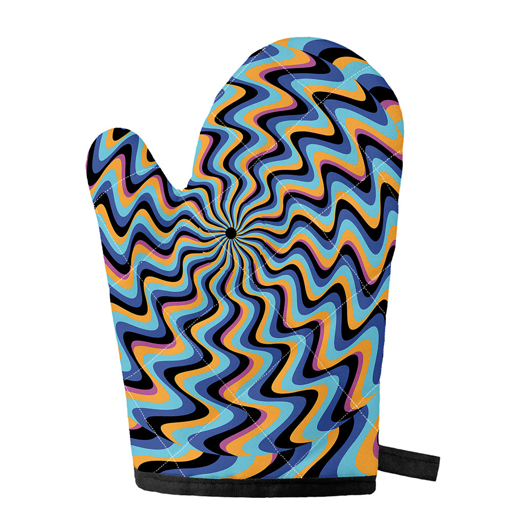 Psychedelic Illusory Motion Print Single Oven Mitt