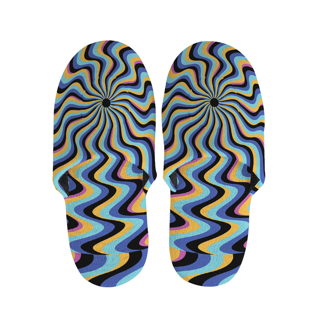 Psychedelic Illusory Motion Print Slippers