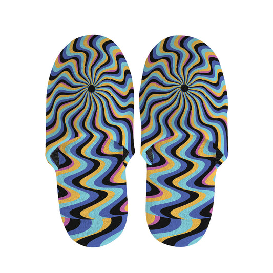 Psychedelic Illusory Motion Print Slippers