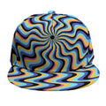 Psychedelic Illusory Motion Print Snapback Cap