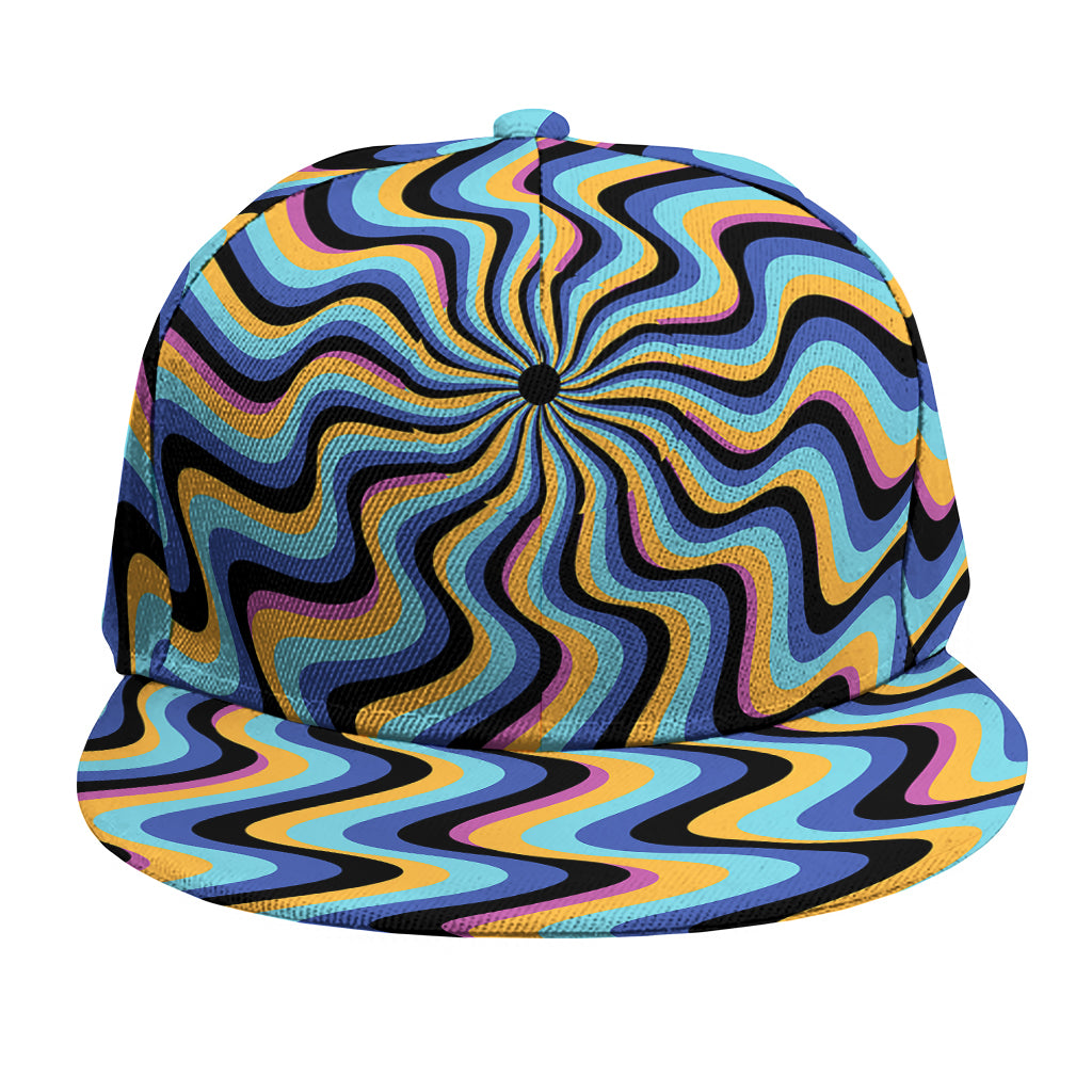 Psychedelic Illusory Motion Print Snapback Cap
