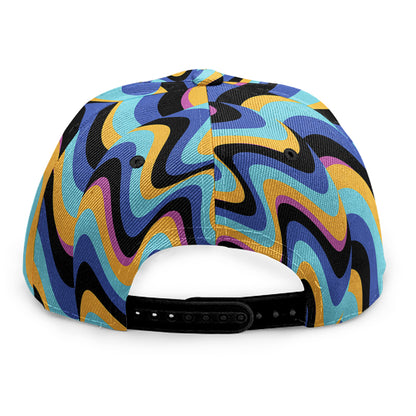 Psychedelic Illusory Motion Print Snapback Cap