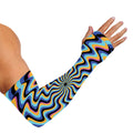 Psychedelic Illusory Motion Print Sun Protection Arm Sleeves