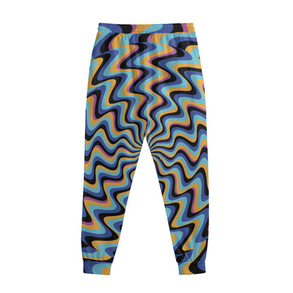 Psychedelic Illusory Motion Print Sweatpants