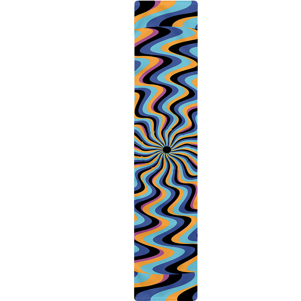 Psychedelic Illusory Motion Print Table Runner
