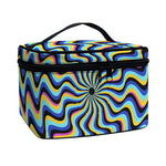 Psychedelic Illusory Motion Print Travel Makeup Bag