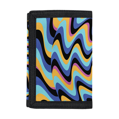 Psychedelic Illusory Motion Print Trifold Wallet